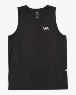 RVCA Sport Vent In Black Tank Top