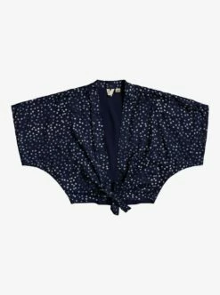 Roxy Vacation Vibe Beach Kimono In Mood Indigo S Kuta Dots (Xbbw) Shirt
