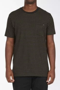 Billabong El Dorado Hemp Stripe Crew In Black Shirt