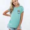 Rip Curl WoParadise Pocket Tee Shirt In Teal