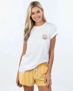 Rip Curl WoCali Slide Standard Tee Shirt In White