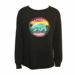 Sunset Bear In Black Sweatshirt