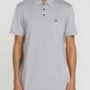 Volcom Wowzer Hazard Performance Polo In Grey