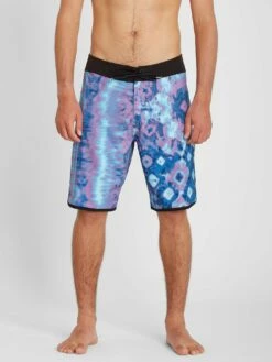 Volcom Lido Scallop Mod-Tech Trunks In Blue Boardshort