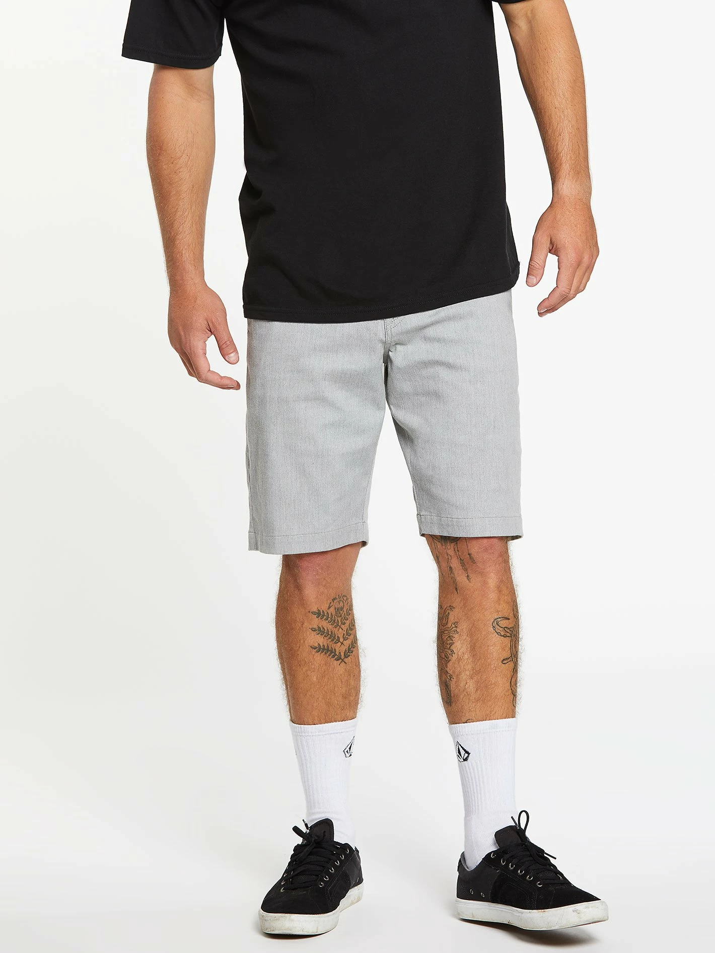 Volcom Frickin Modern Stretch In Grey Shorts 1 Volcom Frickin Modern Stretch In Grey Shorts