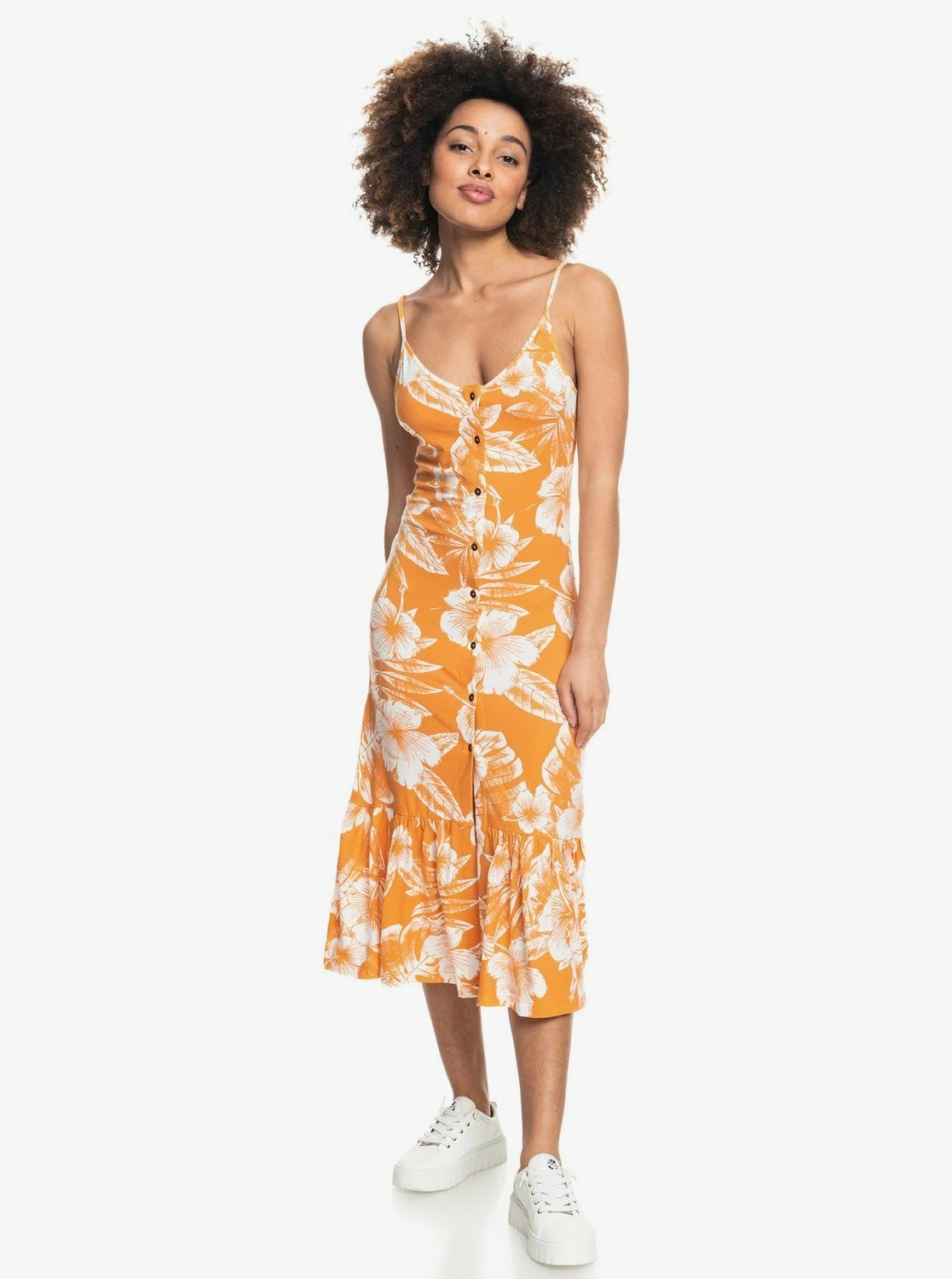 Roxy Seaside State Strappy In Tan Dress 1 Roxy Seaside State Strappy In Tan Dress