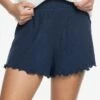 Roxy Cozy Day Rib Knit Lounge In Mood Indigo Shorts