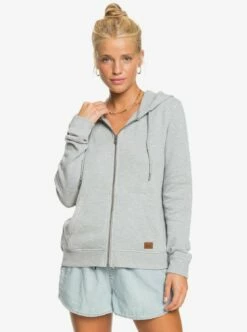 Roxy Perfect Wave Zip-Up Hoodie In Heritage Heather Sweatshirt