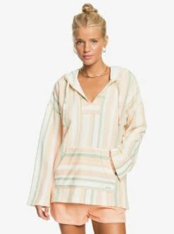 Roxy Waves And Rays Hoodie In White Sweatshirt