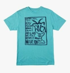 RVCA Vibes In Blue Shirt