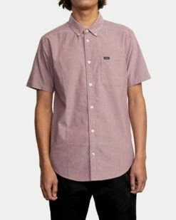 RVCA That'll Do Stretch In Cranberry (Crn) Woven Shirt