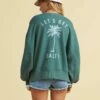 Billabong Salty Blonde Vacation Mode In Jungle Sweatshirt