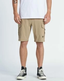 Billabong Combat Bottle Opener Submersible In Gravel Heather Shorts