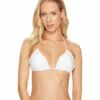 Cosita Buena Wavey Triangle Bikini Top (white)