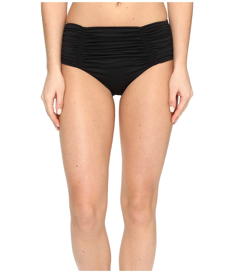 Seafolly Gathered Front Retro Pants (black) 1 Seafolly Gathered Front Retro Pants (black)