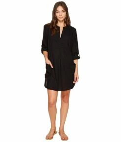 Seafolly Boyfriend Beach Shirt (black)