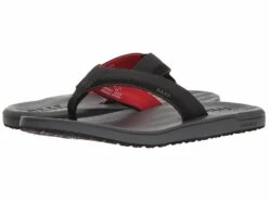 Reef Contoured Cushion (grey/red)