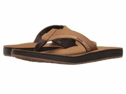 Reef Leather Contour Cushion (tan)