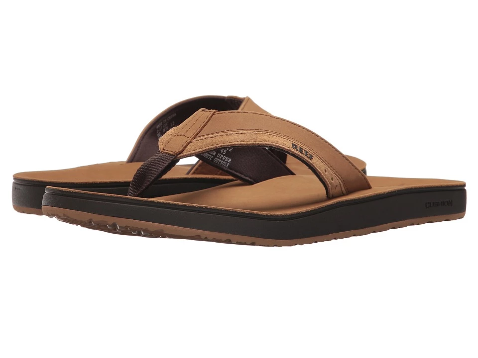 Reef Leather Contour Cushion (tan) 1 Reef Leather Contour Cushion (tan)