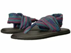 Sanuk Yoga Sling 2 Prints (navy Multi Geo Stripes)
