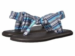 Sanuk Yoga Sling 2 Prints (blue Topaz Island Stripe)