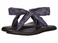 Sanuk Yoga Sling Ella Prints (black/white Tiki Tile)