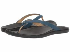 OluKai Ho'opio Leather (legion Blue/black)