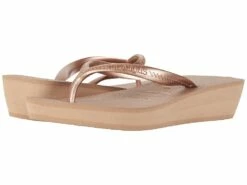 Havaianas High Light Flip Flops (rose Gold)