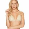 Cosita Buena Zigzag Knotted Cut Out Triangle Bikini Top (gold Rush)