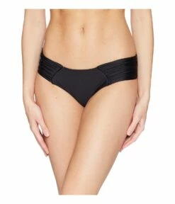 Cosita Buena Scrunch Ruched Back Bikini Bottom (black)