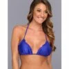 Cosita Buena Wavey Triangle Bikini Top (electric Blue)