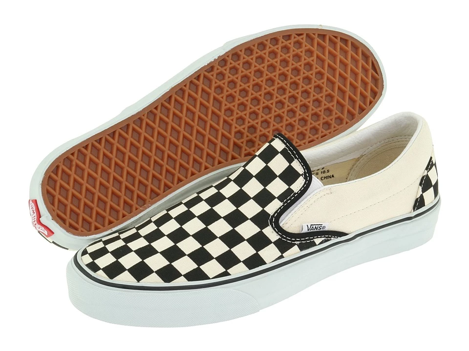 Vans Classic Slip-on Core Classics (black And White Checker/white (canvas)) 1 Vans Classic Slip-on Core Classics (black And White Checker/white (canvas))