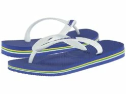 Havaianas Brasil Logo Unisex Flip Flops (marine Blue)