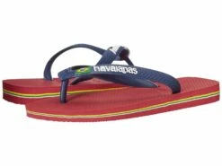 Havaianas Brasil Logo Unisex Flip Flops (red)