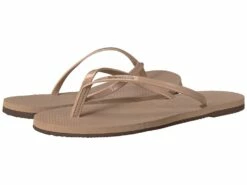 Havaianas You Metallic Flip Flops (rose Gold)