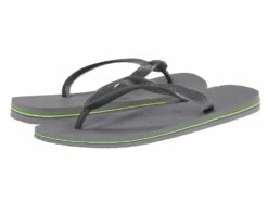 Havaianas Brazil Flip Flops (steel Grey)