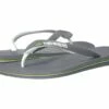 Havaianas Brazil Mix Flip Flops (steel Grey/white/white)