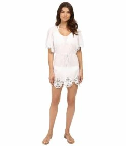 Seafolly Beach Smock Dress Cover-up (white)